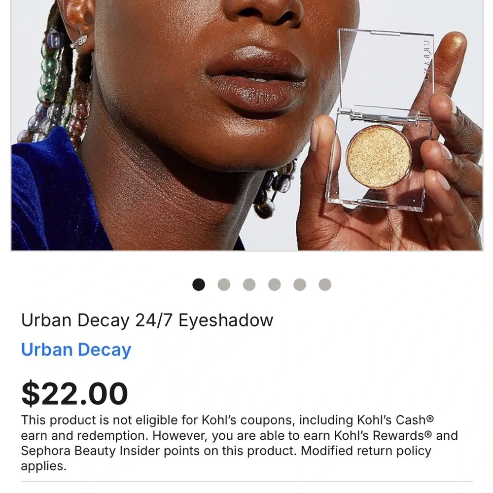 Urban Decay 24/7 Eyeshadows BNIB colors Overdraft and fix